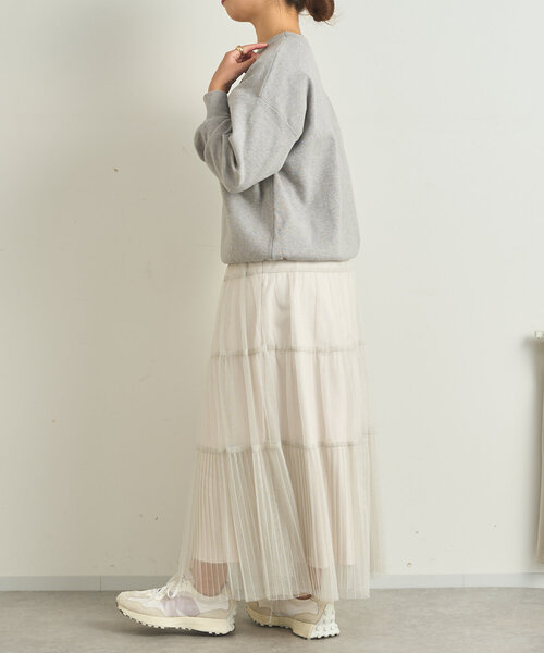 【セール】ラメティアードスカート（スカート）｜un dix cors（アンディコール）