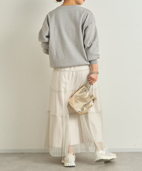 【セール】ラメティアードスカート（スカート）｜un dix cors（アンディコール）