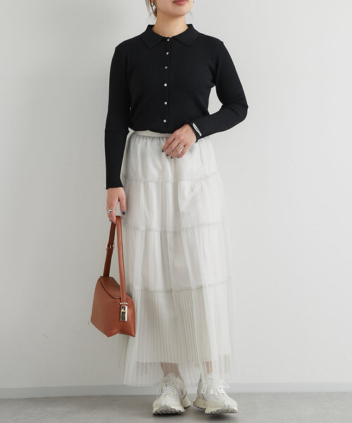 【セール】ラメティアードスカート（スカート）｜un dix cors（アンディコール）