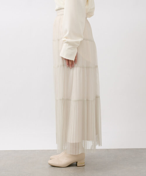 【セール】ラメティアードスカート（スカート）｜un dix cors（アンディコール）