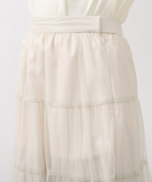 【セール】ラメティアードスカート（スカート）｜un dix cors（アンディコール）