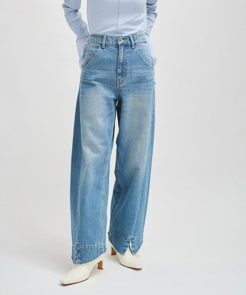 極美品　2025SS　アダムエロペ　ルーズフィット　アジャスト　デニム　パンツ ADAM ET ROPE'｜【再入荷】ルーズフィットアジャストデニム