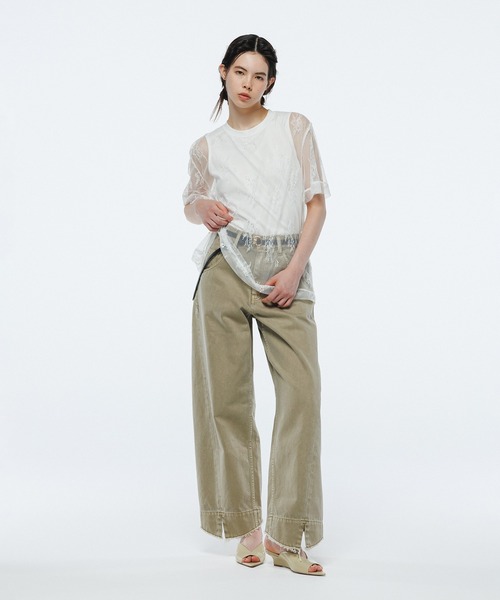 サステナブル】・【新色追加】ルーズフィットアジャストデニム（デニム