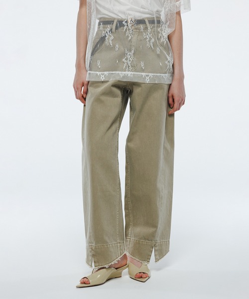 サステナブル】・【新色追加】ルーズフィットアジャストデニム（デニム