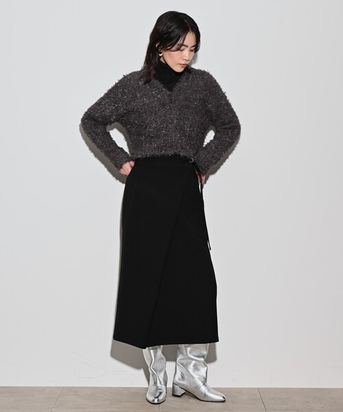 GALLEST（ギャレスト）の「フェザーヤーンカーディガン（カーディガン/ボレロ・レディース・ダークグレー/グリーン/オフホワイト・38）」の17枚目の写真