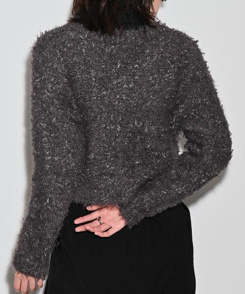 GALLEST（ギャレスト）の「フェザーヤーンカーディガン（カーディガン/ボレロ・レディース・ダークグレー/グリーン/オフホワイト・38）」の12枚目の写真