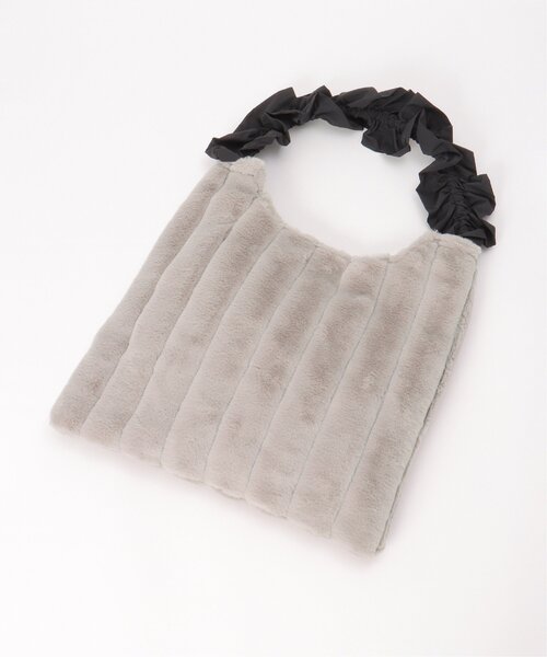 LBC（エルビーシー）の「フリルハンドルエコファートートバッグ（ショルダーバッグ・レディース・ベージュ/ブルー/グレー・FREE）」の2枚目の写真