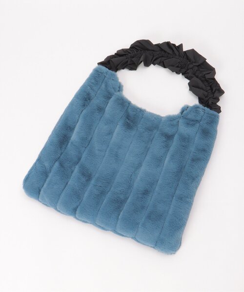 LBC（エルビーシー）の「フリルハンドルエコファートートバッグ（ショルダーバッグ・レディース・ベージュ/ブルー/グレー・FREE）」の7枚目の写真