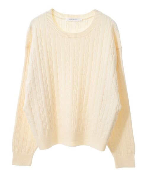 AMERICAN HOLIC（アメリカンホリック）の「バイパチケーブルニットプルオーバー（ニット/セーター・レディース・グレー系その他/アイボリー/ブルー/レッド/モカ/ネイビー・M/L）」の22枚目の写真