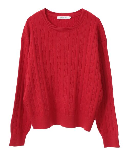 AMERICAN HOLIC（アメリカンホリック）の「バイパチケーブルニットプルオーバー（ニット/セーター・レディース・グレー系その他/アイボリー/ブルー/レッド/モカ/ネイビー・M/L）」の20枚目の写真