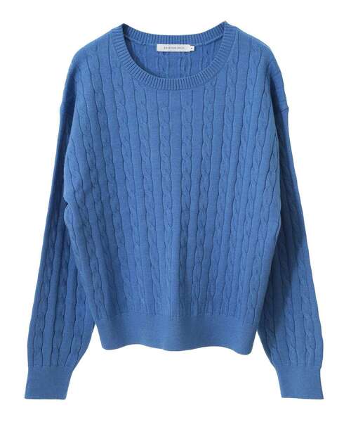 AMERICAN HOLIC（アメリカンホリック）の「バイパチケーブルニットプルオーバー（ニット/セーター・レディース・グレー系その他/アイボリー/ブルー/レッド/モカ/ネイビー・M/L）」の18枚目の写真