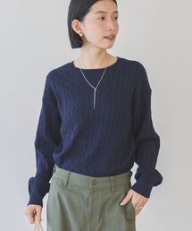 AMERICAN HOLIC | バイパチケーブルニットプルオーバー(ニット/セーター)