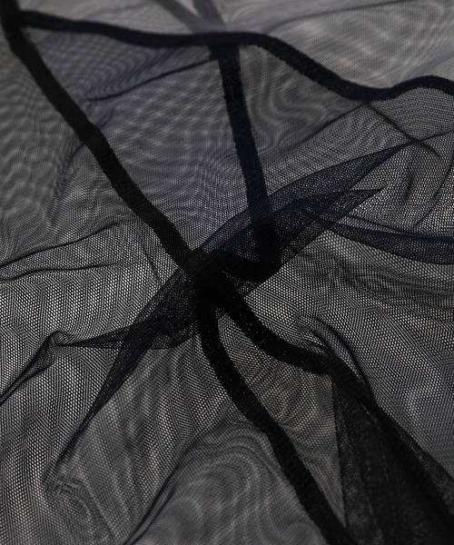 ANREALAGE(アンリアレイジ)の「CURVED PATCHWORK TULLE TOP(その他トップス・レディース・ベージュ/ブラック・38/36)」の6枚目の写真