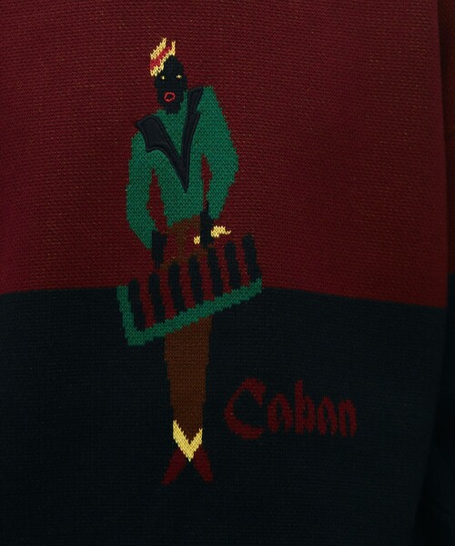 caban(キャバン)の「CABaN コットンカシミヤジャカード JAZZ VIBRAPHONE クルーネックプルオーバー(ニット/セーター・メンズ・レッド系その他2・M/L/S)」の9枚目の写真