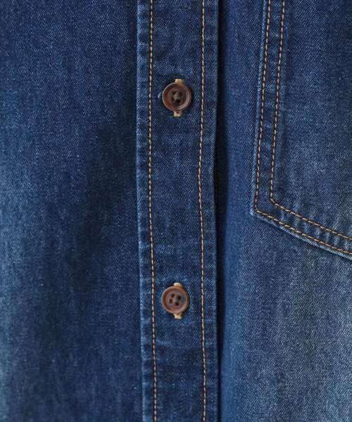SHOO・LA・RUE（シューラルー）の「【洗える/体型カバー】デニム シャツワンピース（ワンピース・レディース・ネイビー/ブルー/チャコールグレー・02/01/04/03）」の21枚目の写真