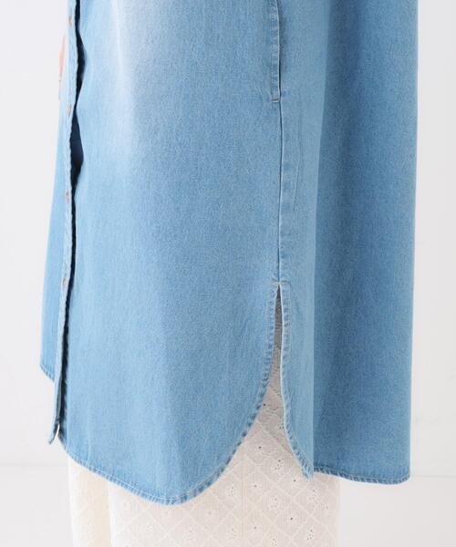 SHOO・LA・RUE（シューラルー）の「【洗える/体型カバー】デニム シャツワンピース（ワンピース・レディース・ネイビー/ブルー/チャコールグレー・02/01/04/03）」の10枚目の写真