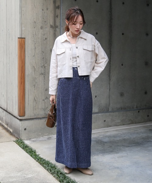 Bab（バブ）の「ドットダメージデニムスカート（デニムスカート・レディース・ブルー/ブラック/インディゴブルー・FREE）」の14枚目の写真