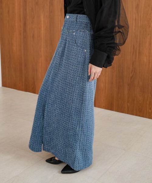 Bab（バブ）の「ドットダメージデニムスカート（デニムスカート・レディース・ブルー/ブラック/インディゴブルー・FREE）」の16枚目の写真