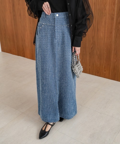 Bab（バブ）の「ドットダメージデニムスカート（デニムスカート・レディース・ブルー/ブラック/インディゴブルー・FREE）」の21枚目の写真