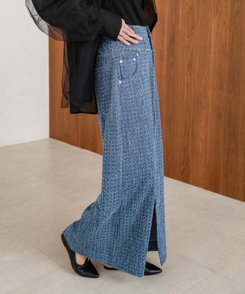 Bab（バブ）の「ドットダメージデニムスカート（デニムスカート・レディース・ブルー/ブラック/インディゴブルー・FREE）」の22枚目の写真