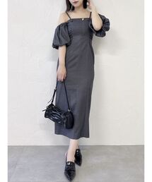 dazzlin | スラックスディテールバルーンワンピース(ワンピース)