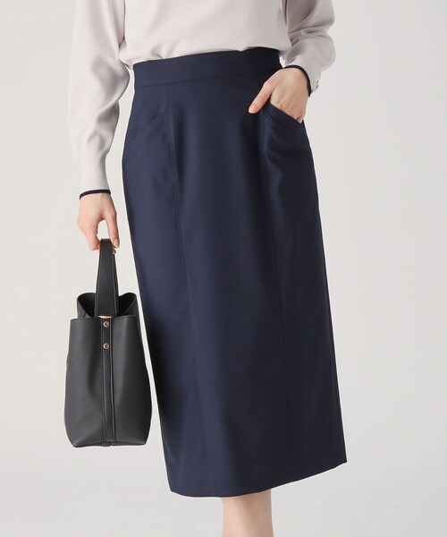 COUP DE CHANCE（クードシャンス）の「【洗える／日本製】ナロータイトスカート（スカート・レディース・ナチュラル/ライトイエロー系/ネイビー・34/40/38/36）」の3枚目の写真