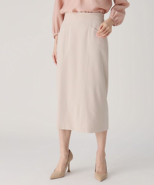 COUP DE CHANCE（クードシャンス）の「【洗える／日本製】ナロータイトスカート（スカート・レディース・ナチュラル/ライトイエロー系/ネイビー・34/40/38/36）」の4枚目の写真