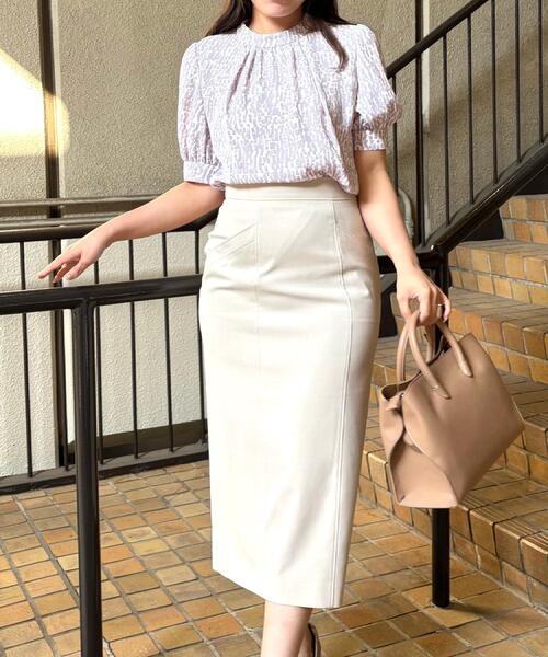 COUP DE CHANCE（クードシャンス）の「【洗える／日本製】ナロータイトスカート（スカート・レディース・ナチュラル/ライトイエロー系/ネイビー・34/40/38/36）」の16枚目の写真