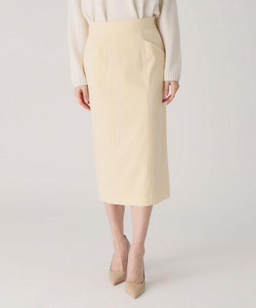 COUP DE CHANCE（クードシャンス）の「【洗える／日本製】ナロータイトスカート（スカート・レディース・ナチュラル/ライトイエロー系/ネイビー・34/40/38/36）」の18枚目の写真