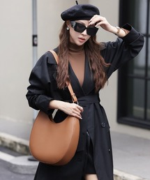 NiiNa | 【NiiNa】【高品質牛革】2way ワンハンドルムーンレザーバッグ(ショルダーバッグ)