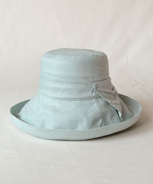 ORIENT(オリエント)の「RAY【レイ】リネン100% サンシェードハット(ハット・レディース・ブラック/オレンジ/ブルー/キナリ/ネイビー・FREE)」の11枚目の写真