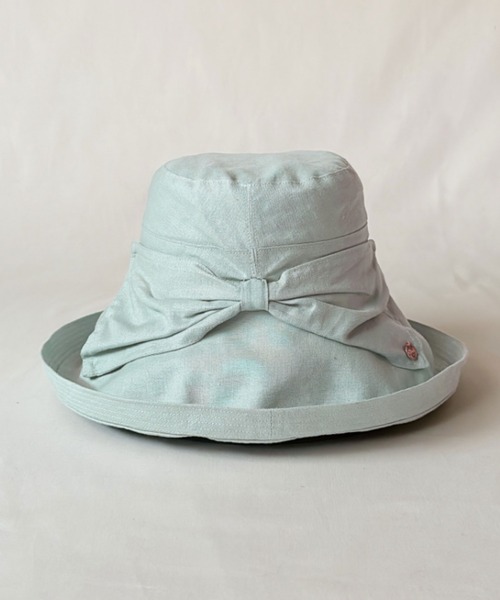 ORIENT(オリエント)の「RAY【レイ】リネン100% サンシェードハット(ハット・レディース・ブラック/オレンジ/ブルー/キナリ/ネイビー・FREE)」の10枚目の写真