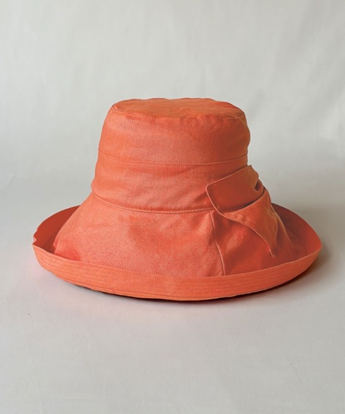 ORIENT(オリエント)の「RAY【レイ】リネン100% サンシェードハット(ハット・レディース・ブラック/オレンジ/ブルー/キナリ/ネイビー・FREE)」の14枚目の写真