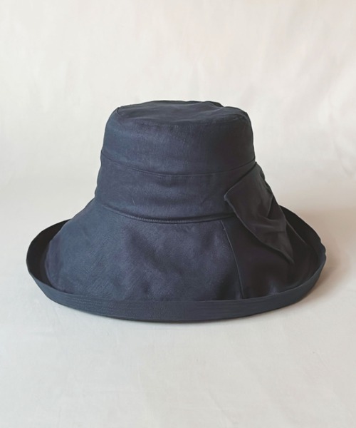 ORIENT(オリエント)の「RAY【レイ】リネン100% サンシェードハット(ハット・レディース・ブラック/オレンジ/ブルー/キナリ/ネイビー・FREE)」の17枚目の写真