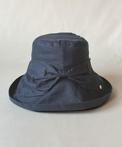 ORIENT(オリエント)の「RAY【レイ】リネン100% サンシェードハット(ハット・レディース・ブラック/オレンジ/ブルー/キナリ/ネイビー・FREE)」の16枚目の写真
