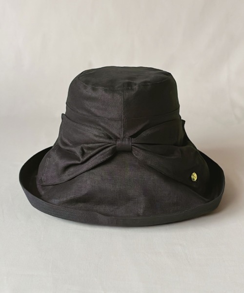 ORIENT(オリエント)の「RAY【レイ】リネン100% サンシェードハット(ハット・レディース・ブラック/オレンジ/ブルー/キナリ/ネイビー・FREE)」の19枚目の写真