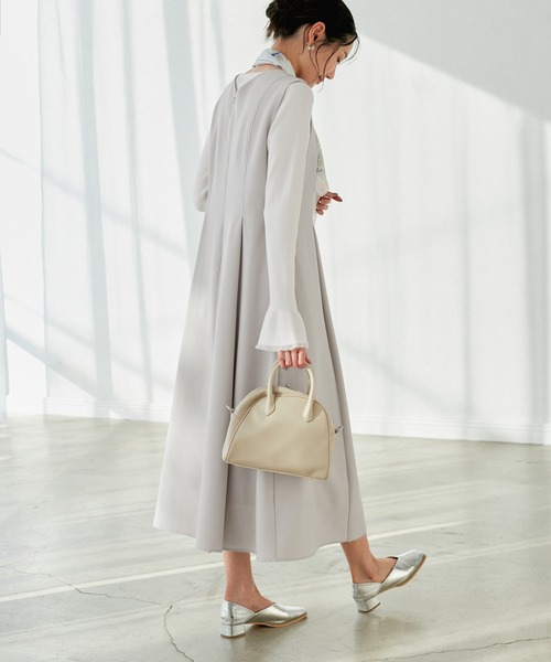 ROPE' PICNIC（ロペピクニック）の「【花粉ガード】クリアツイルジャンパースカート/セレモニー・通勤対応・セットアップ対応（ジャンパースカート・レディース・ネイビー/ライトグレー/イエロー系その他3・36/38）」の10枚目の写真