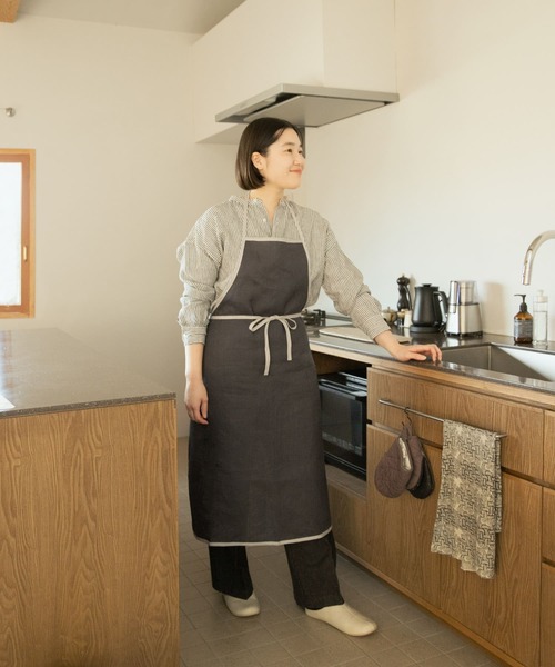 別注』fog linen work×DOORS リネンパイピングエプロン（キッチン