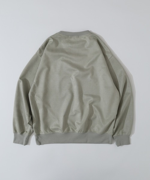 Jungle Storm(ジャングルストーム)の「One-point embroidered cut suede trainer / ワンポイント刺繍カットスエードトレーナー unisex(スウェット・メンズ・チャコール/カーキ/ライトグリーン・L/M)」の9枚目の写真