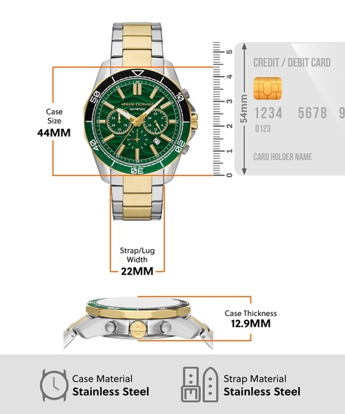 ARMANI EXCHANGE(アルマーニエクスチェンジ)の「アルマーニ・エクスチェンジ 腕時計 メンズ アナログ ステンレス AX1966(アナログ腕時計・メンズ・マルチ・FREE)」の7枚目の写真