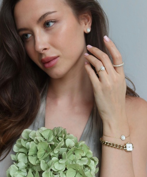 Daniel Wellington（ダニエルウェリントン）の「Audrey Ring Mop マック雲母 天然石 リング ローズゴールド／ゴールド／シルバー（リング・レディース・シルバー/ピンクゴールド/イエローゴールド・48/62/60/58/56/54/50/52）」の13枚目の写真