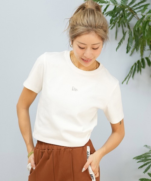 NEW ERA(ニューエラ)の「【ミニ丈】NEW ERA/ニューエラ ちびTシャツ 14391905/14391906/14391907(Tシャツ/カットソー・レディース・ブラック/ホワイト/ピンク・S/M)」の1枚目の写真