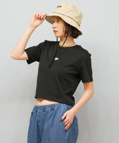 NEW ERA(ニューエラ)の「【ミニ丈】NEW ERA/ニューエラ ちびTシャツ 14391905/14391906/14391907(Tシャツ/カットソー・レディース・ブラック/ホワイト/ピンク・S/M)」の3枚目の写真