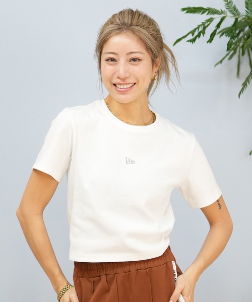 NEW ERA(ニューエラ)の「【ミニ丈】NEW ERA/ニューエラ ちびTシャツ 14391905/14391906/14391907(Tシャツ/カットソー・レディース・ブラック/ホワイト/ピンク・S/M)」の4枚目の写真