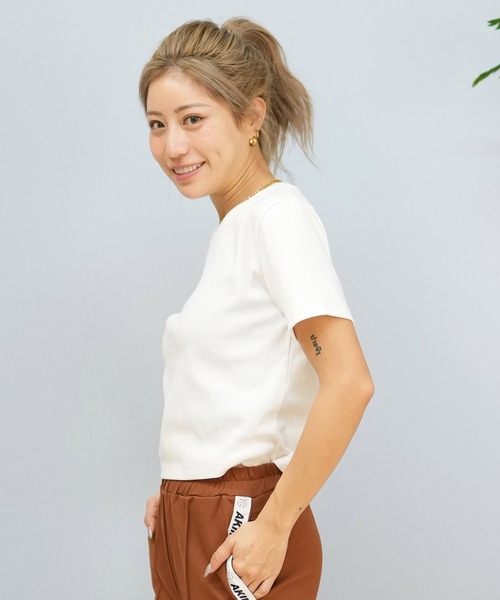 NEW ERA(ニューエラ)の「【ミニ丈】NEW ERA/ニューエラ ちびTシャツ 14391905/14391906/14391907(Tシャツ/カットソー・レディース・ブラック/ホワイト/ピンク・S/M)」の5枚目の写真