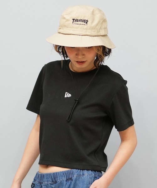 NEW ERA(ニューエラ)の「【ミニ丈】NEW ERA/ニューエラ ちびTシャツ 14391905/14391906/14391907(Tシャツ/カットソー・レディース・ブラック/ホワイト/ピンク・S/M)」の9枚目の写真