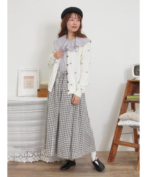 Samansa Mos2(サマンサ モスモス)の「リボン刺繍カーディガン(カーディガン/ボレロ・レディース・グリーン/ベージュ/キナリ/チャコールグレー・F)」の20枚目の写真