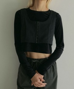 ニット/セーター Ameri VINTAGE - AMERI CORSET DOCKING KNIT セール】CORSET DOCKING KNIT（ニット/セーター）｜Ameri