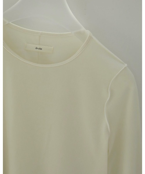 anuke（アンヌーク）の「anuke Velour Short Tops 62510610（Tシャツ/カットソー・レディース・オフホワイト/ブラック・FREE）」の5枚目の写真