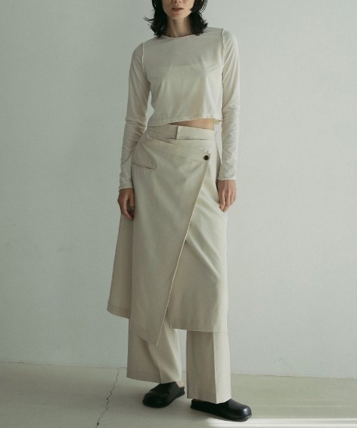 anuke（アンヌーク）の「anuke Velour Short Tops 62510610（Tシャツ/カットソー・レディース・オフホワイト/ブラック・FREE）」の9枚目の写真